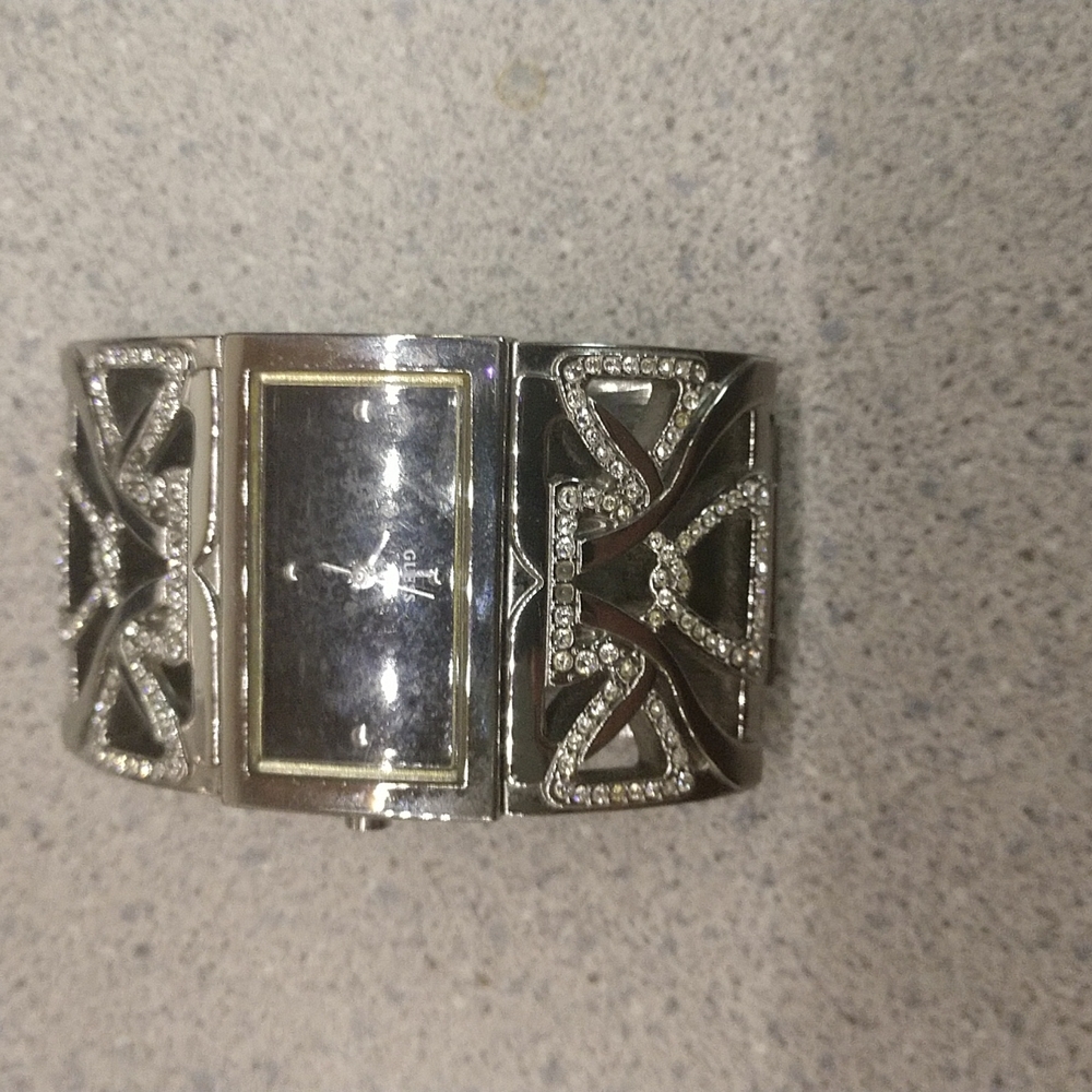 Guess Silver Rectangle Watch - Picture 4 of 4